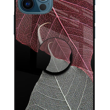 Leaf Pattern iPhone 12 Pro Glass Case