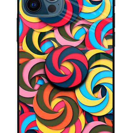 Spiral Pattern iPhone 12 Pro Glass Case