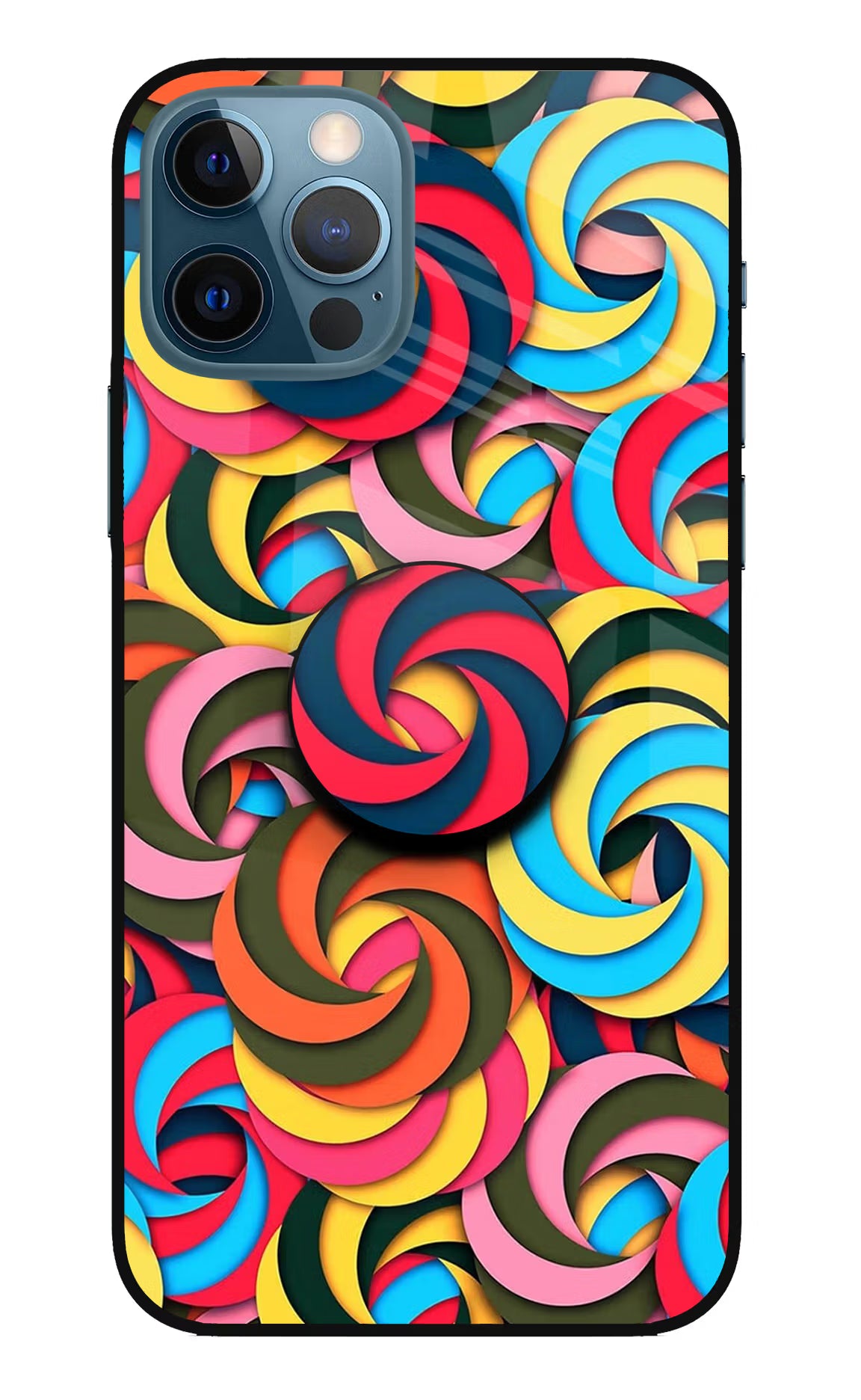 Spiral Pattern iPhone 12 Pro Pop Case by Casekaro