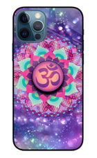 Om Purple iPhone 12 Pro Glass Case