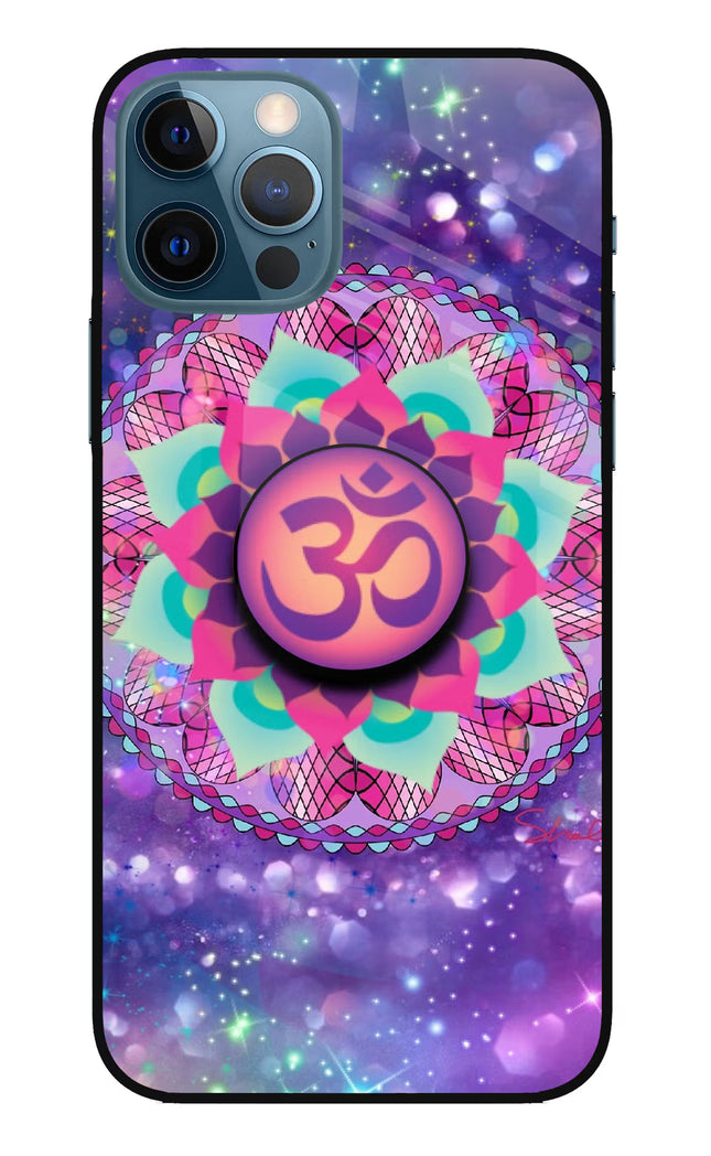 Om Purple iPhone 12 Pro Glass Case