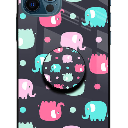 Baby Elephants iPhone 12 Pro Glass Case