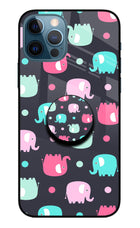 Baby Elephants iPhone 12 Pro Glass Case