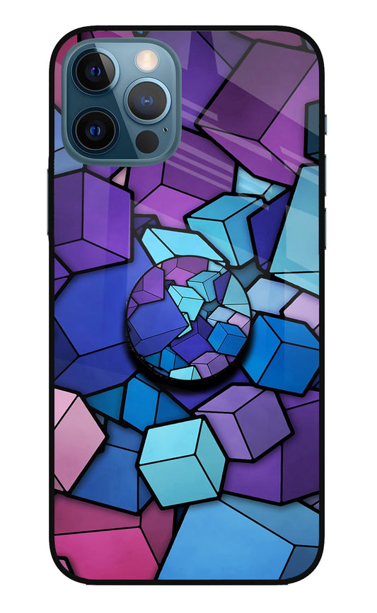 Cubic Abstract iPhone 12 Pro Glass Case