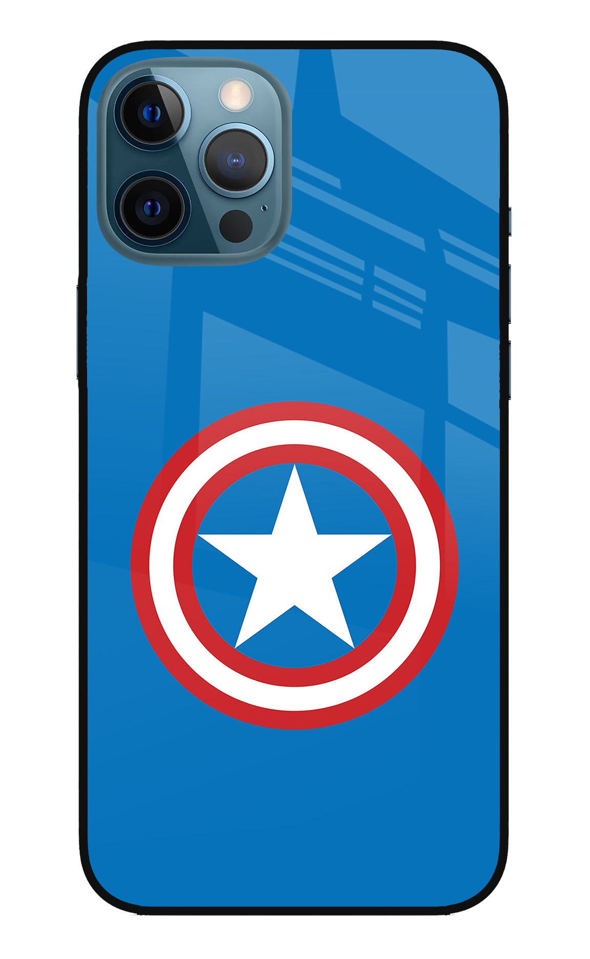 Captain America Logo iPhone 12 Pro Max Glass Case