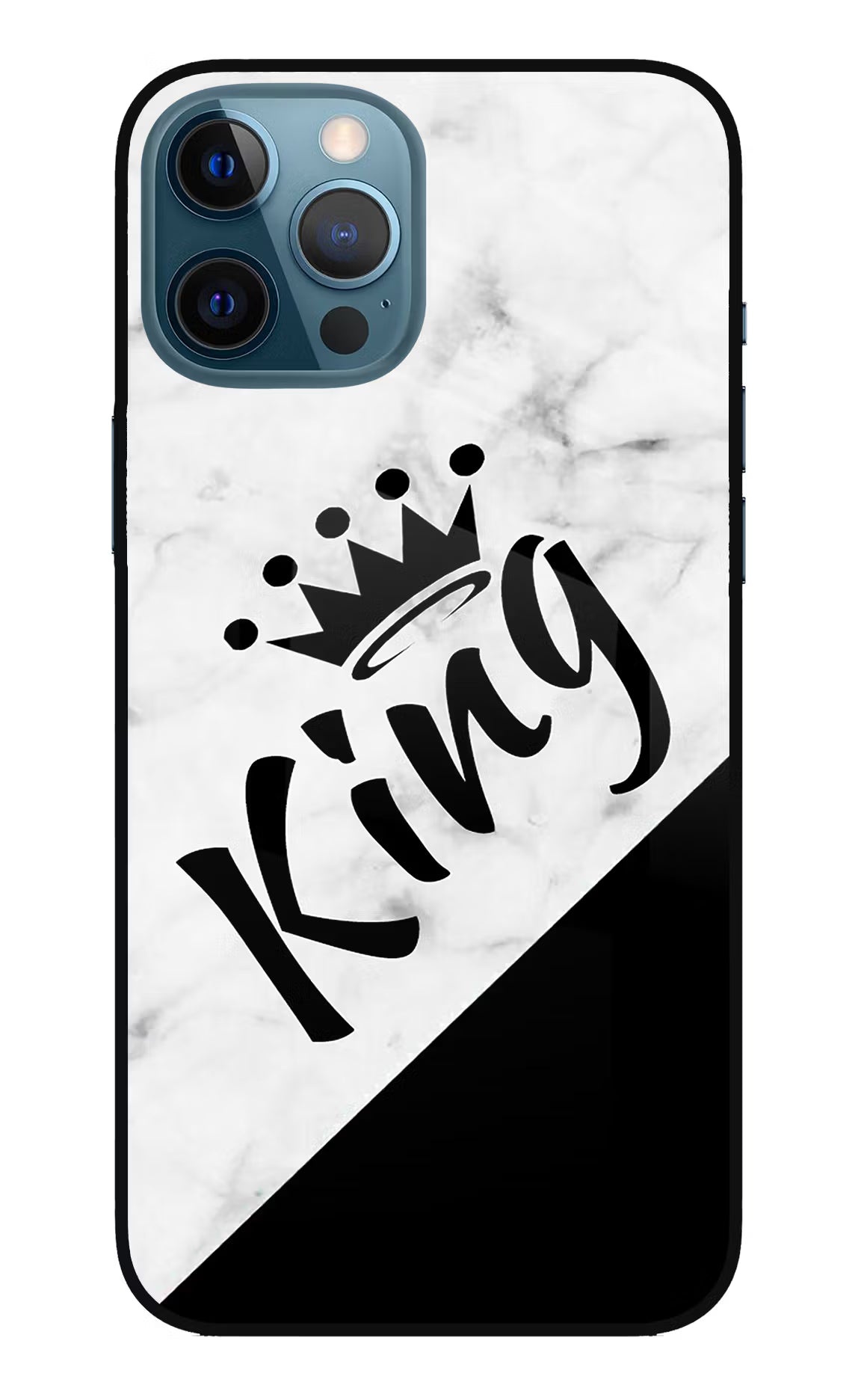 King iPhone 12 Pro Max Glass Case Back Cover by Casekaro