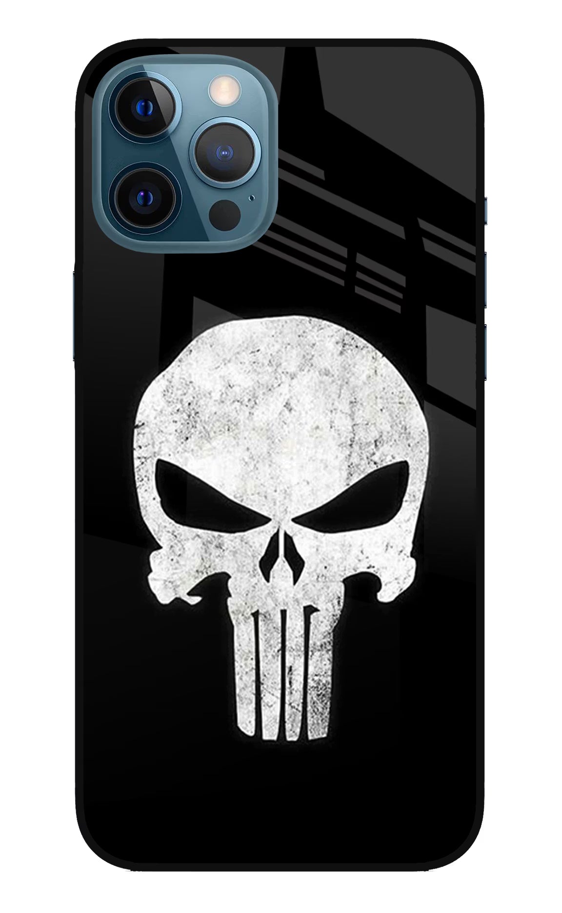 Punisher Skull iPhone 12 Pro Max Glass Case Back Cover by Casekaro