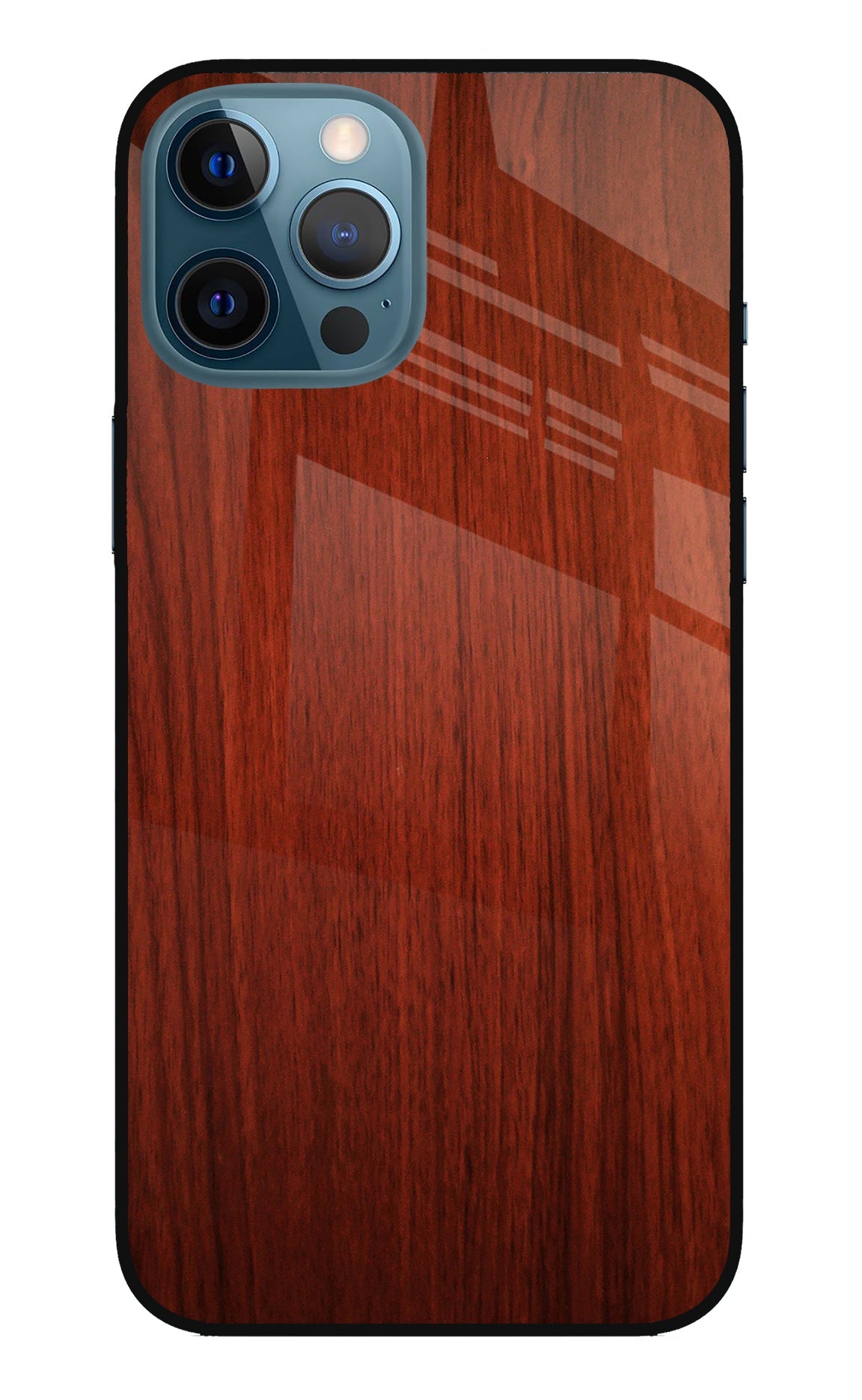 Wooden Plain Pattern iPhone 12 Pro Max Glass Case