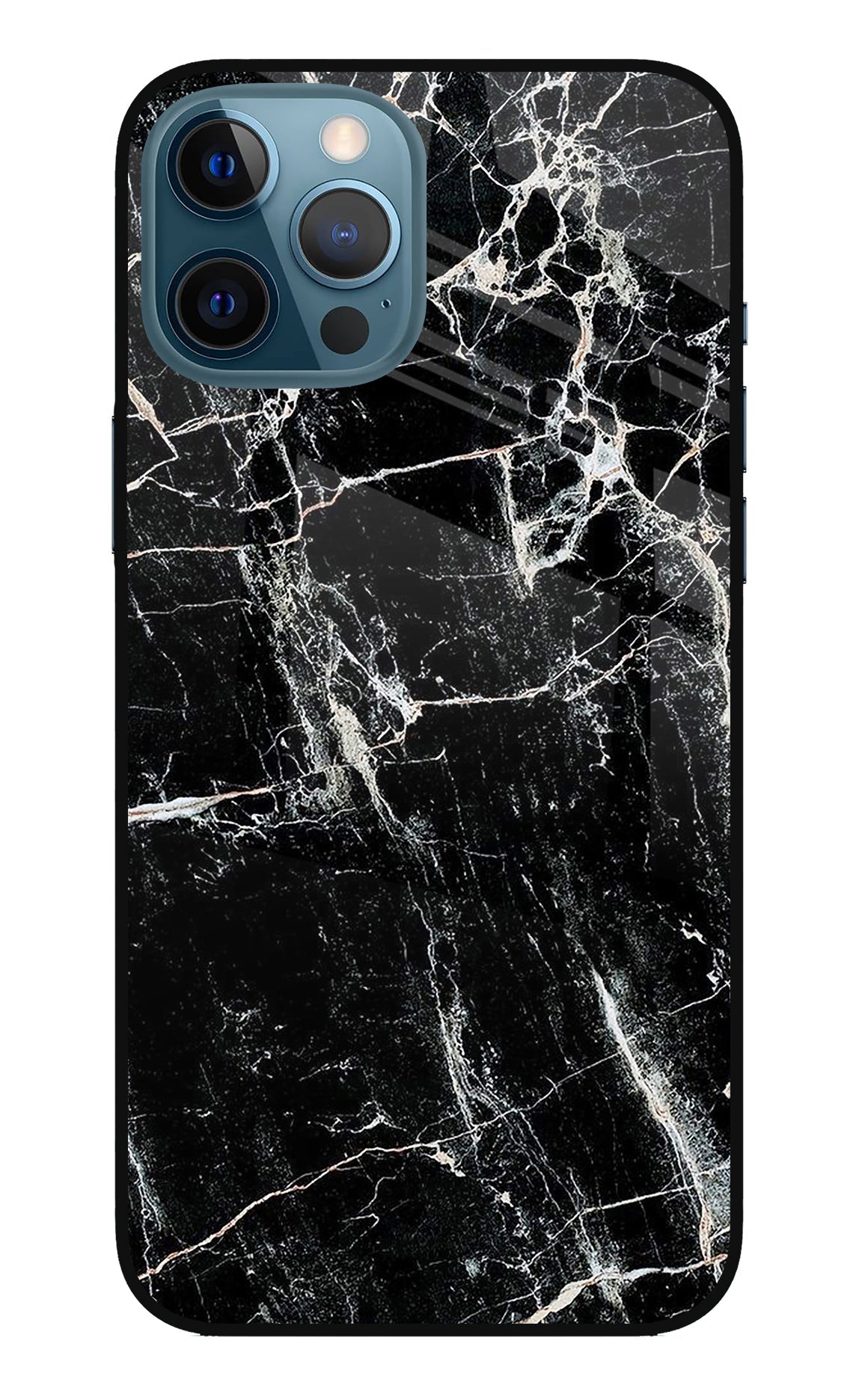 Black Marble Texture iPhone 12 Pro Max Back Cover