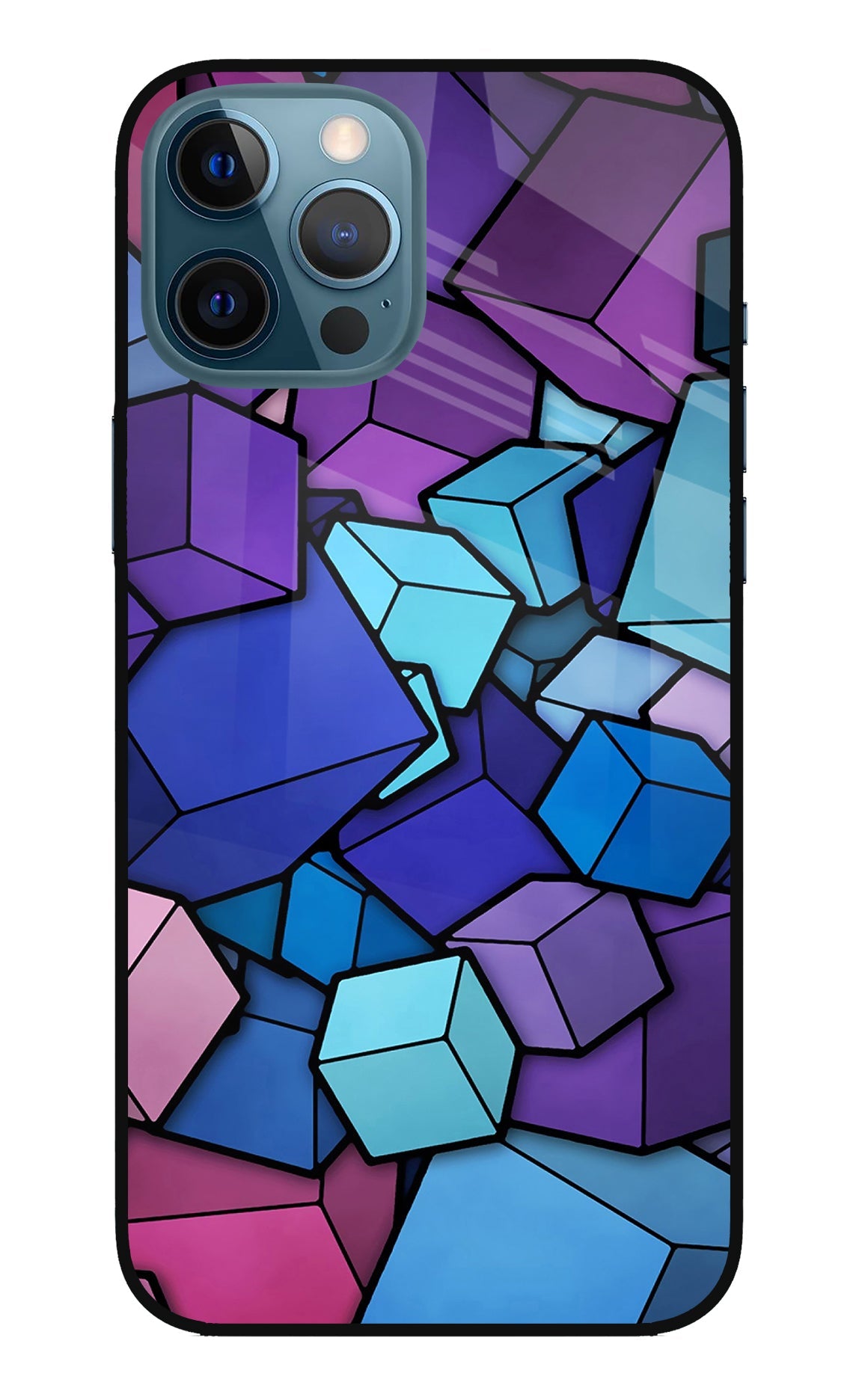 Cubic Abstract iPhone 12 Pro Max Glass Case