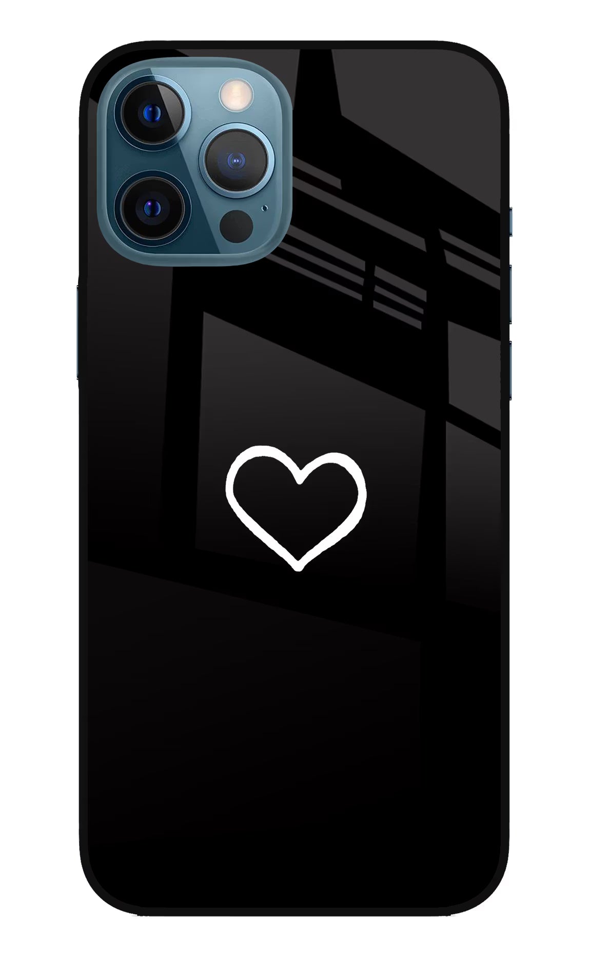 Heart iPhone 12 Pro Max Glass Case Back Cover by Casekaro