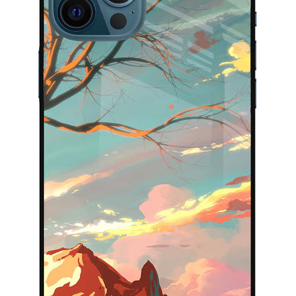 Scenery iPhone 12 Pro Max Glass Case Back Cover by Casekaro
