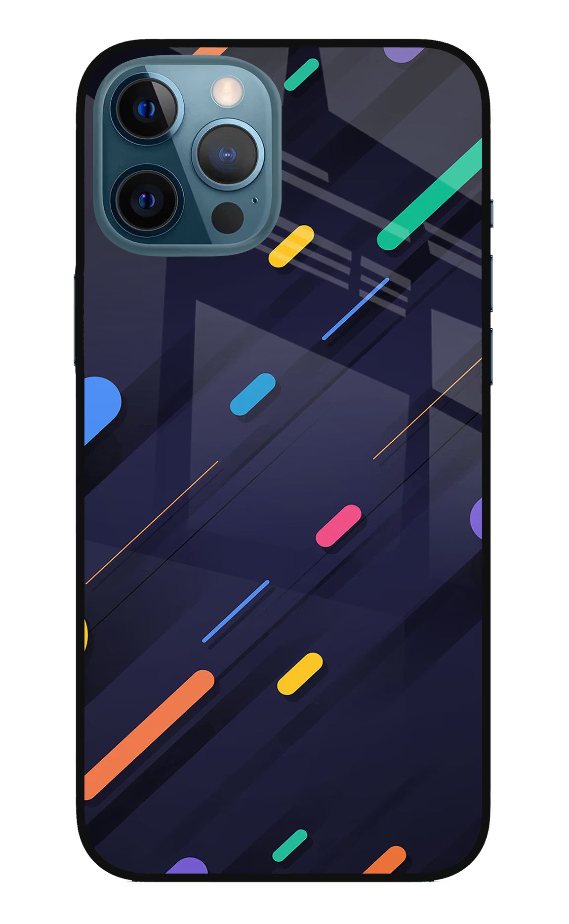 Abstract Design iPhone 12 Pro Max Glass Case Back Cover by Casekaro