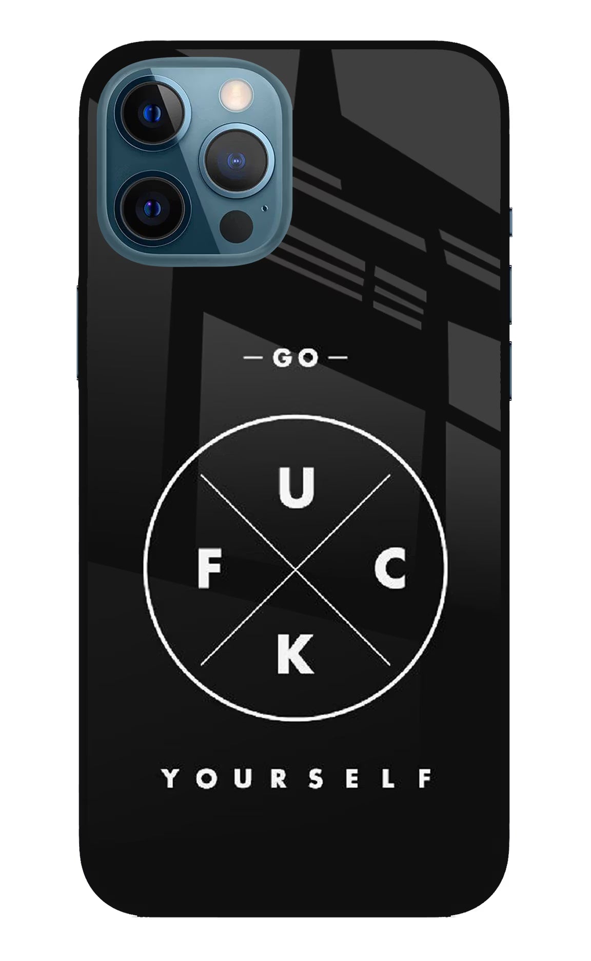 Go Fuck Yourself iPhone 12 Pro Max Glass Case Back Cover by Casekaro