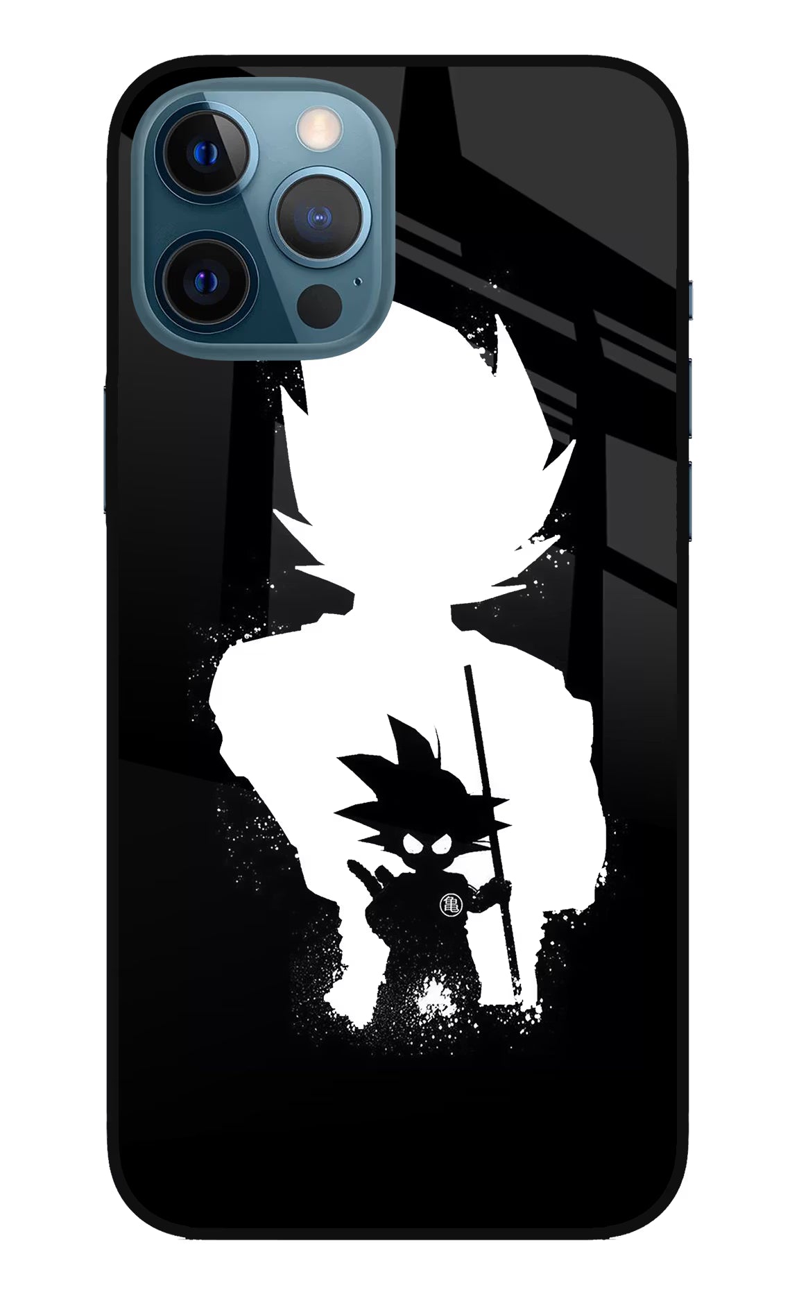 Goku Shadow iPhone 12 Pro Max Glass Case Back Cover by Casekaro