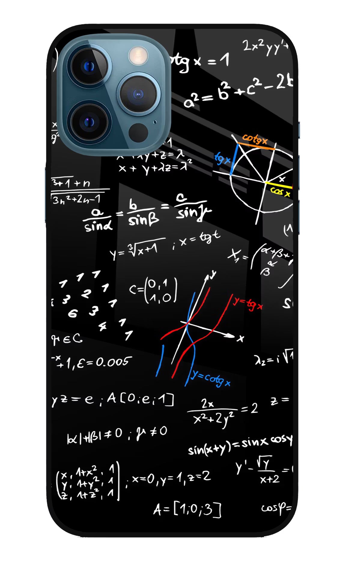 Mathematics Formula iPhone 12 Pro Max Glass Case Back Cover by Casekaro