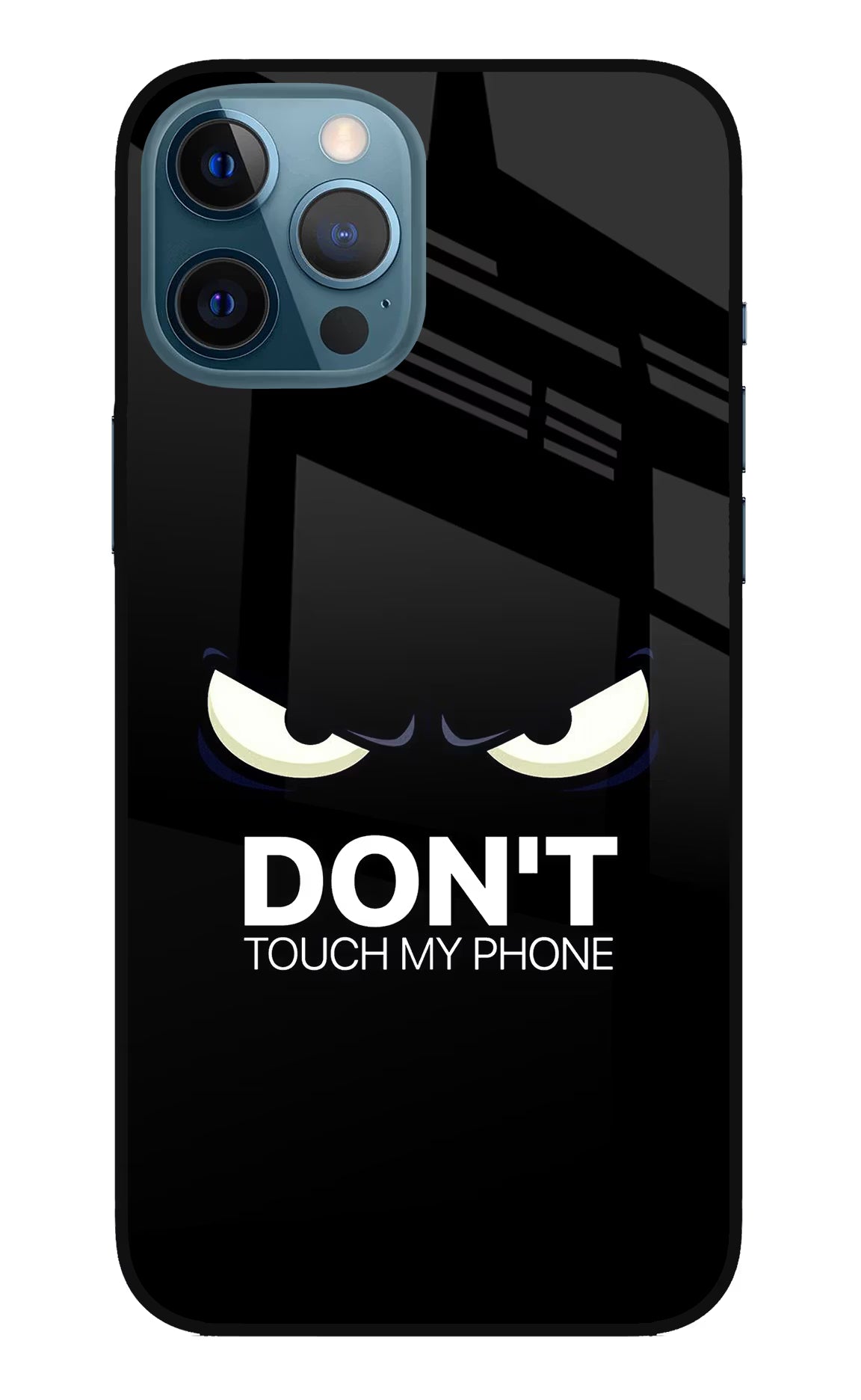 Don'T Touch My Phone iPhone 12 Pro Max Glass Case Back Cover by Casekaro