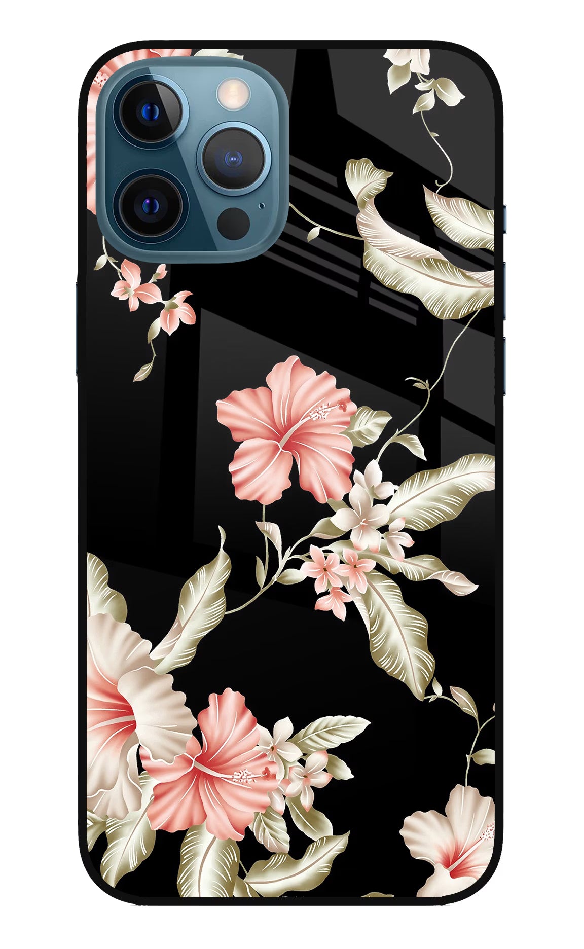 Flowers iPhone 12 Pro Max Glass Case Back Cover by Casekaro