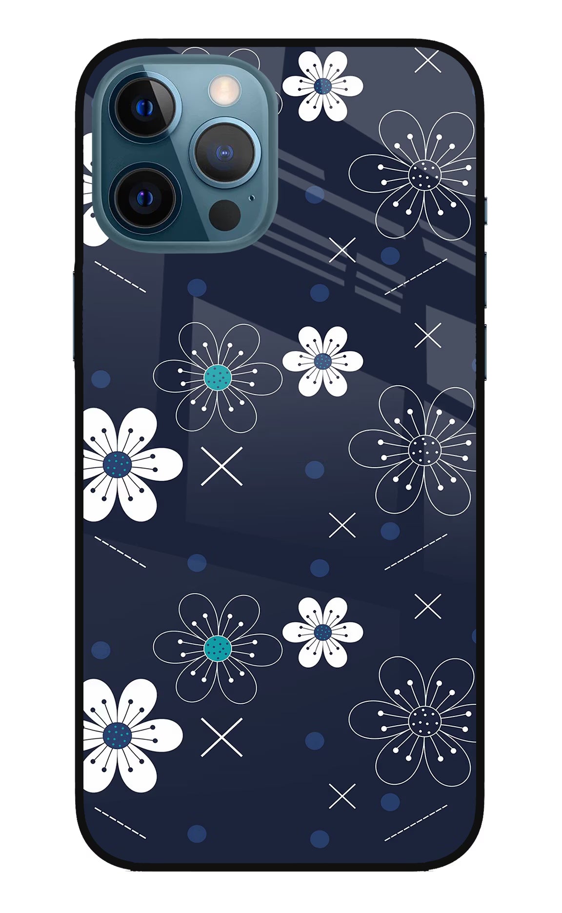 Flowers iPhone 12 Pro Max Glass Case Back Cover by Casekaro