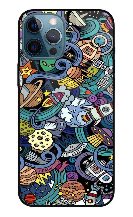 Space Abstract iPhone 12 Pro Max Glass Case