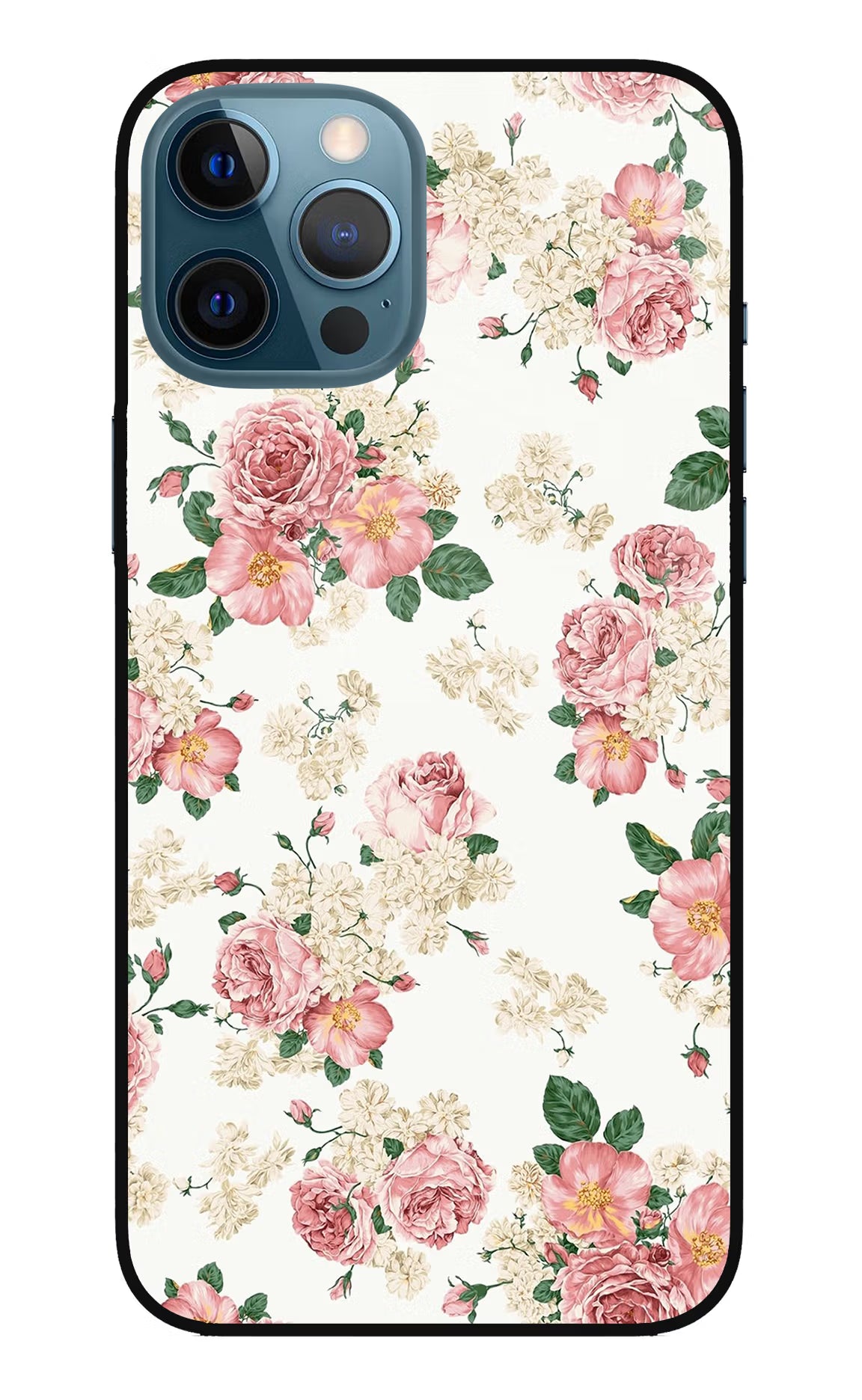 Flowers iPhone 12 Pro Max Glass Case Back Cover by Casekaro
