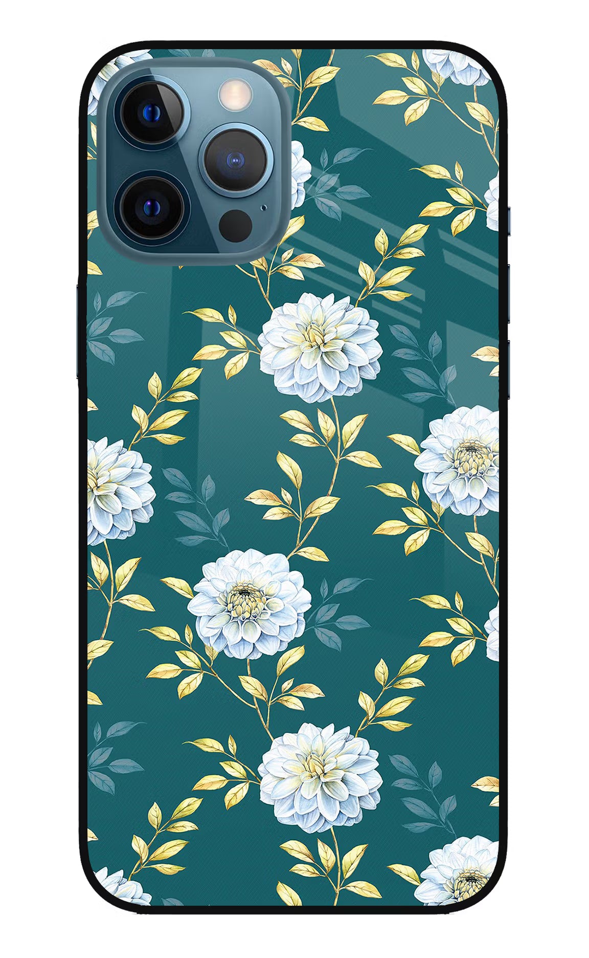 Flowers iPhone 12 Pro Max Glass Case Back Cover by Casekaro