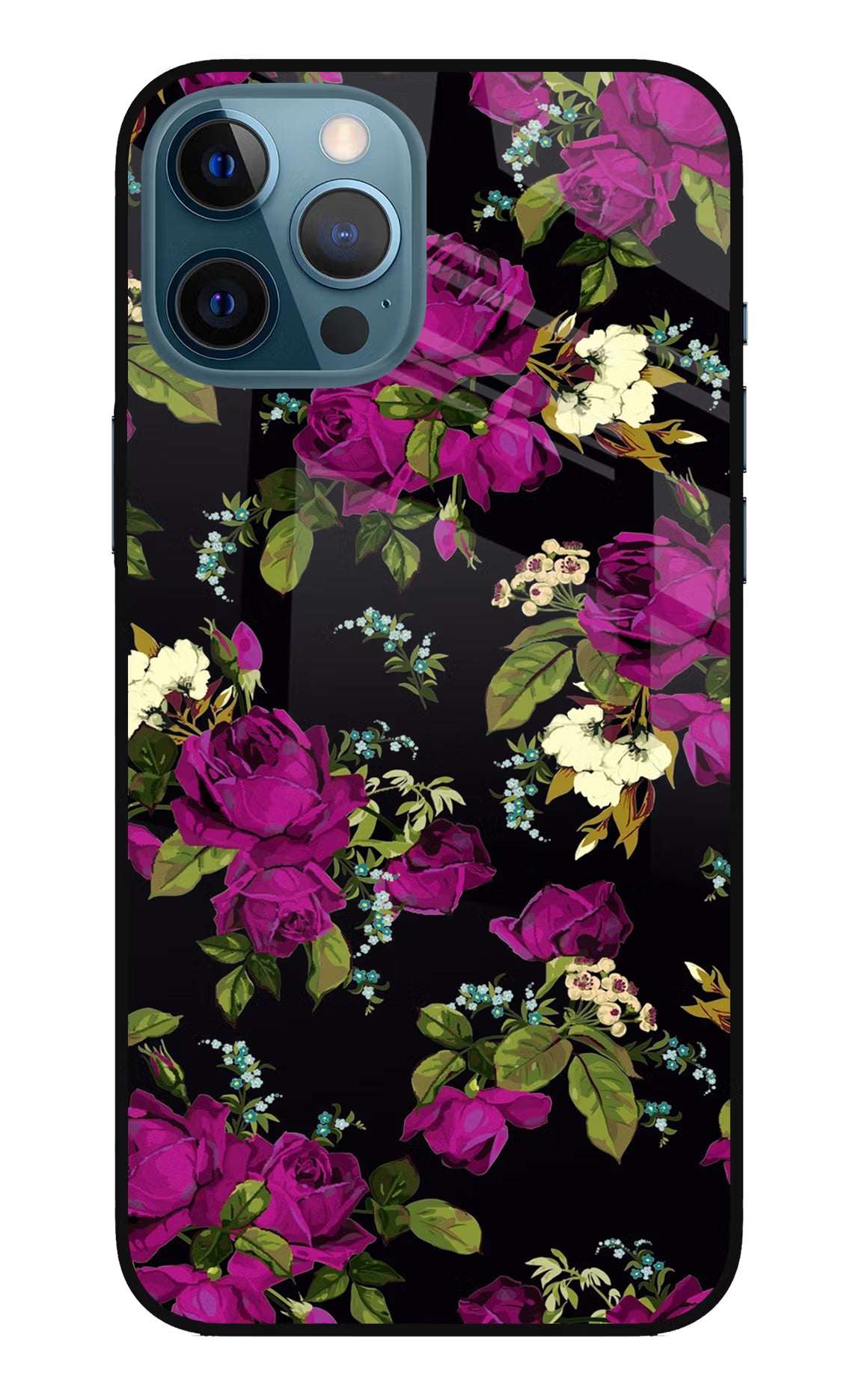 Flowers iPhone 12 Pro Max Glass Case Back Cover by Casekaro