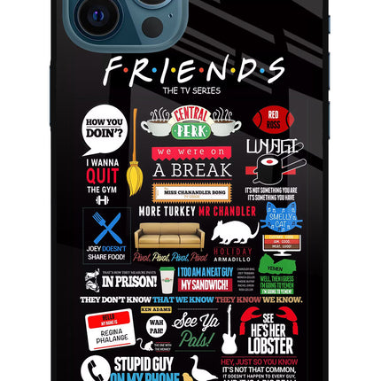 FRIENDS iPhone 12 Pro Max Glass Case Back Cover by Casekaro