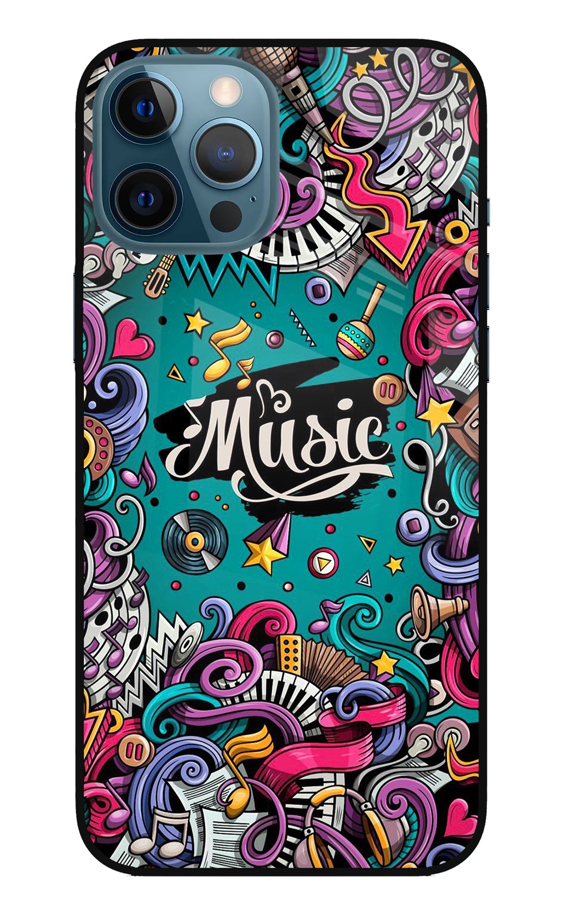 Music Graffiti iPhone 12 Pro Max Back Cover