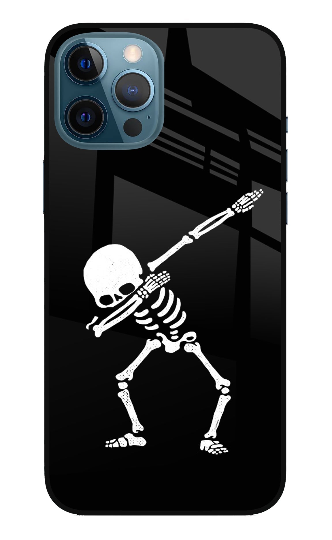 Dabbing Skeleton Art iPhone 12 Pro Max Glass Case