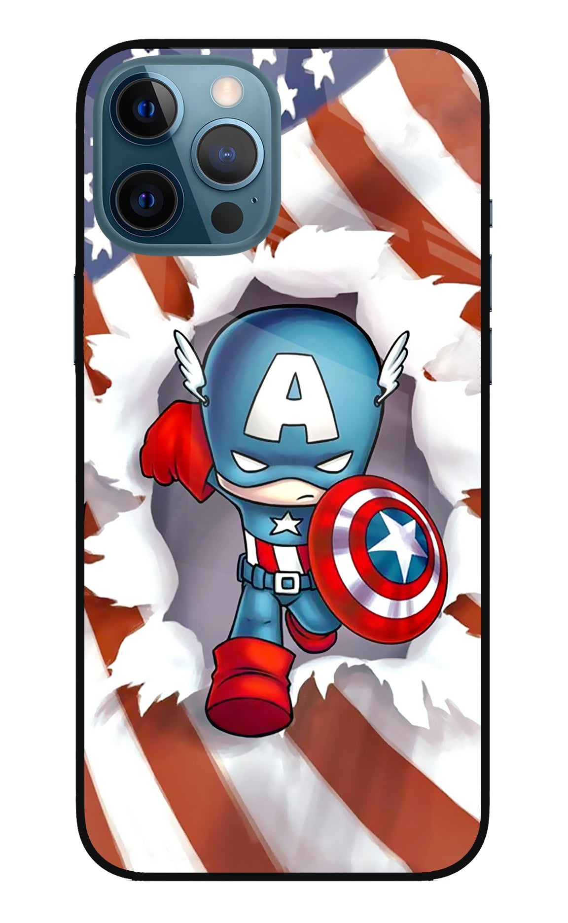 Captain America iPhone 12 Pro Max Glass Case