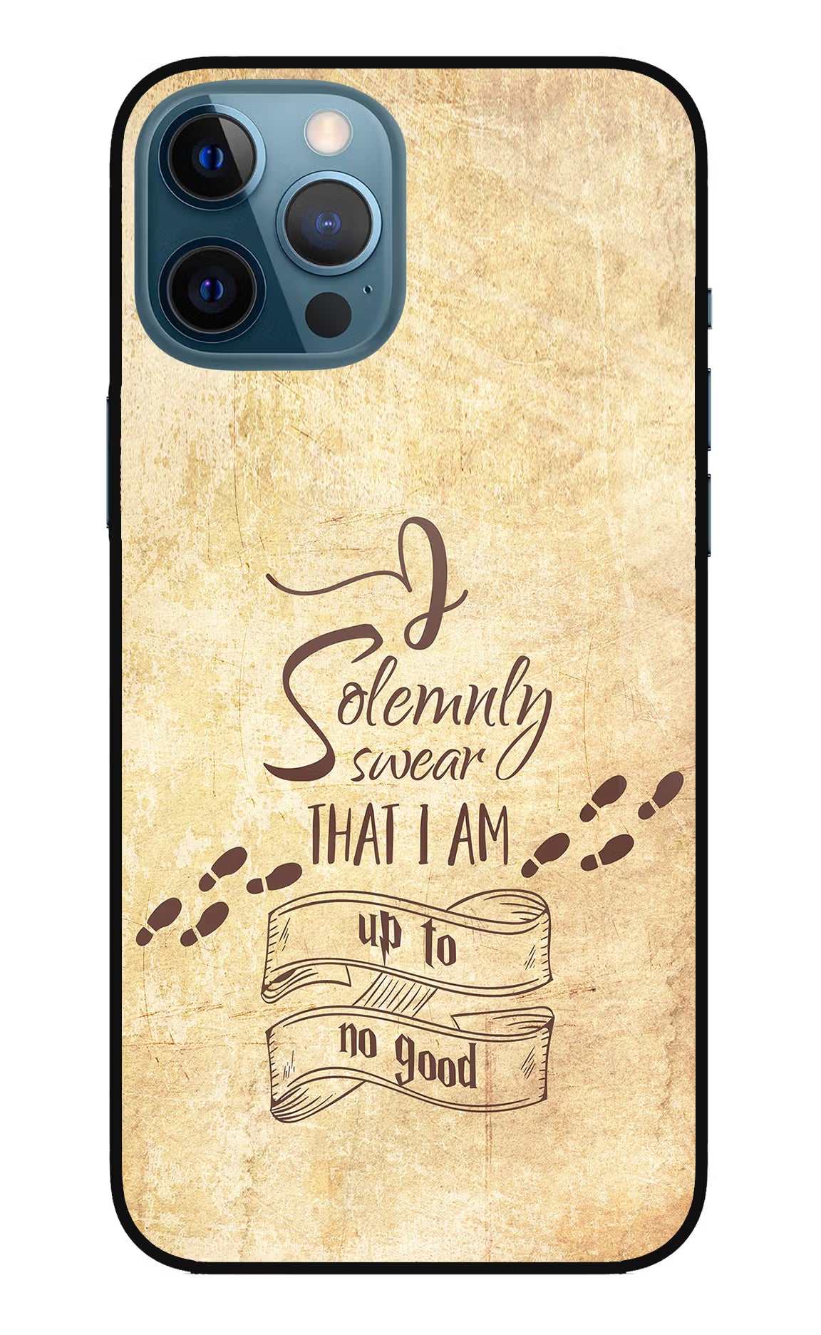 I Solemnly swear that i up to no good iPhone 12 Pro Max Glass Case Back Cover by Casekaro