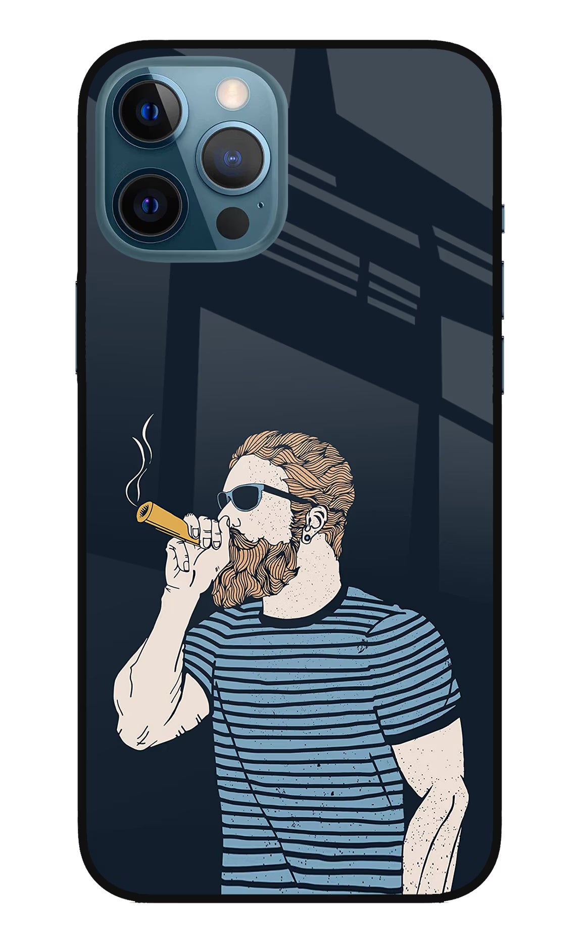 Smoking iPhone 12 Pro Max Glass Case Back Cover by Casekaro