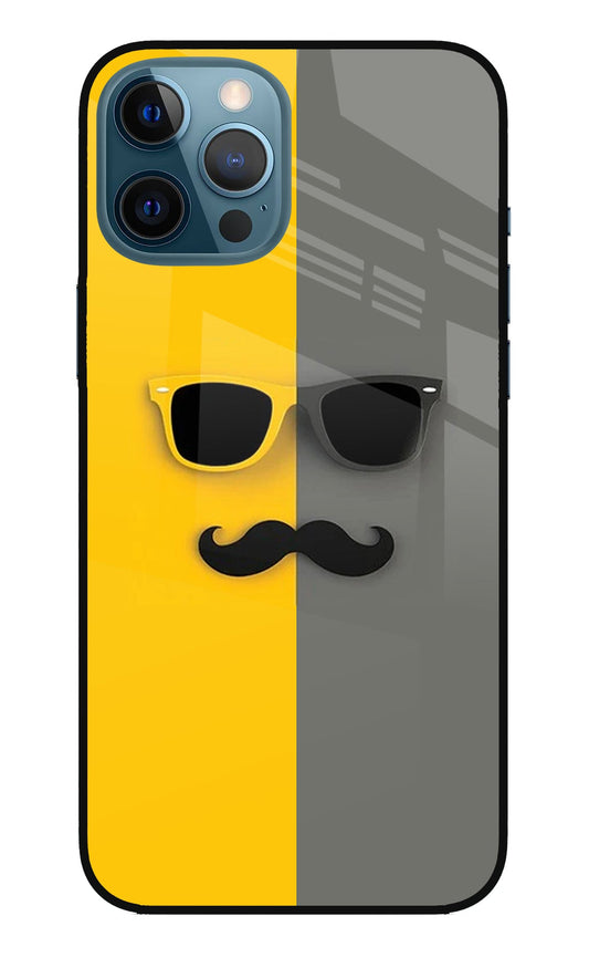 Sunglasses with Mustache iPhone 12 Pro Max Glass Case