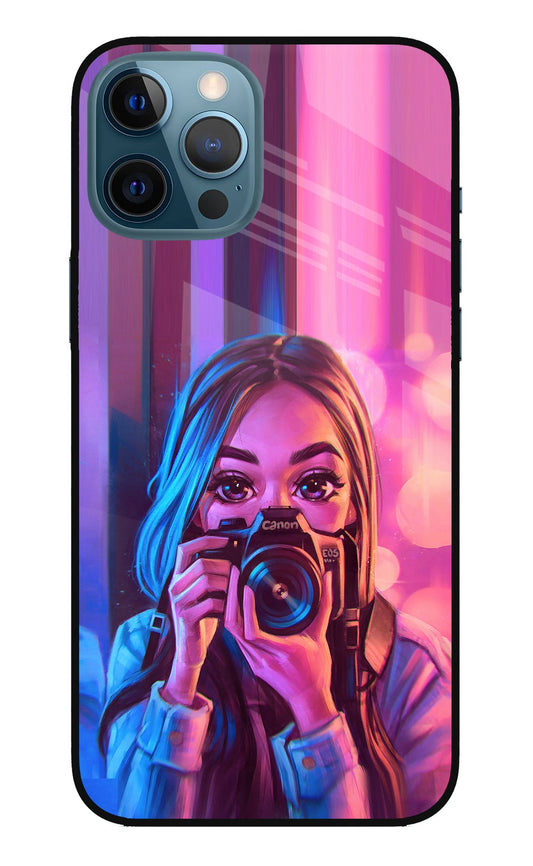 Girl Photographer iPhone 12 Pro Max Glass Case