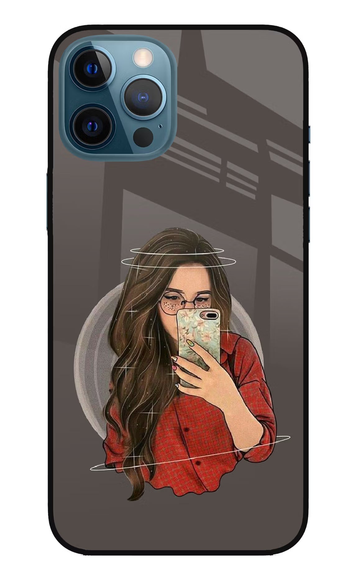 Selfie Queen iPhone 12 Pro Max Glass Case Back Cover by Casekaro