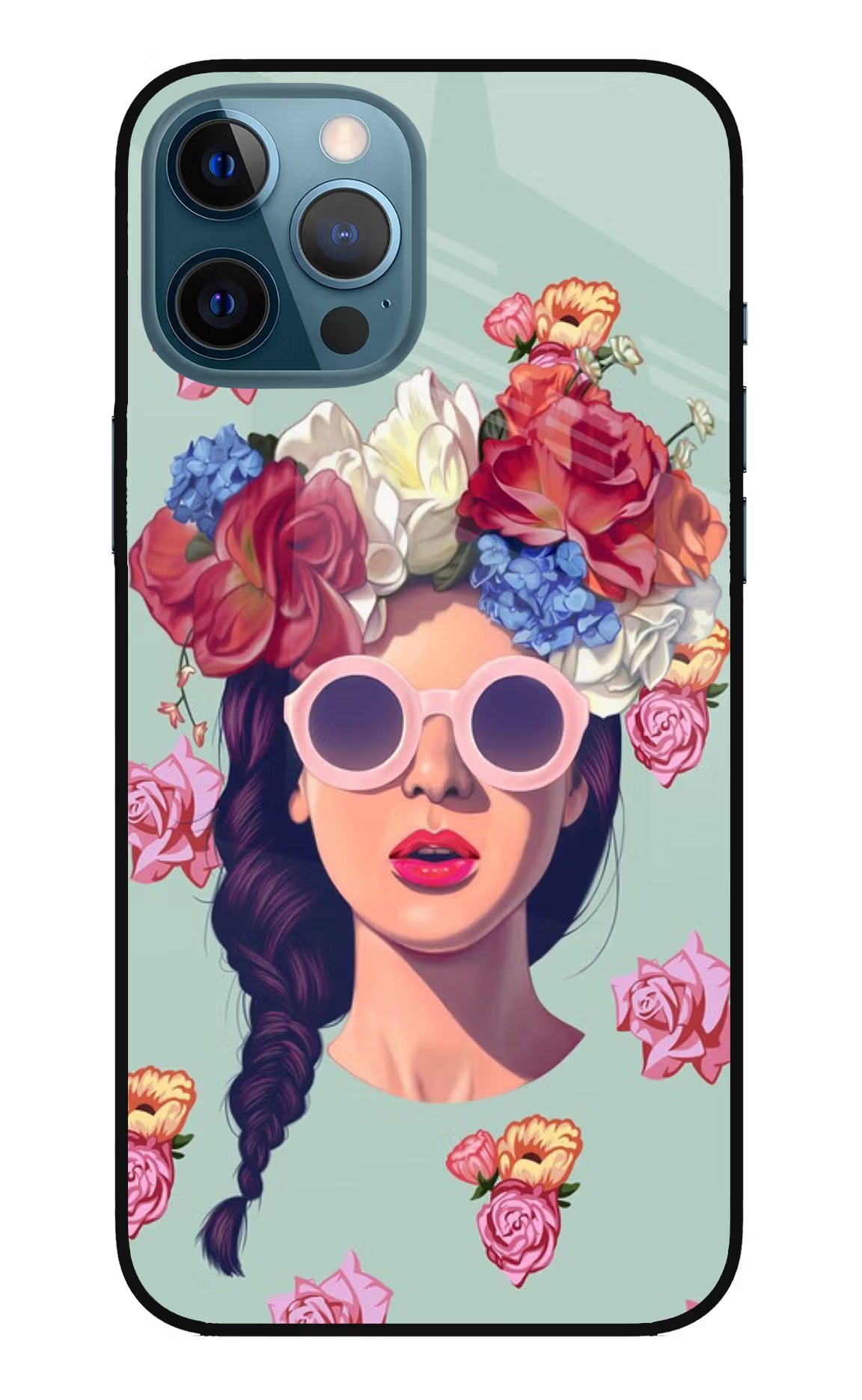 Pretty Girl iPhone 12 Pro Max Glass Case Back Cover by Casekaro