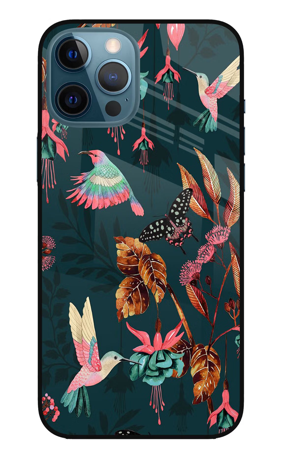Birds iPhone 12 Pro Max Glass Case Back Cover by Casekaro