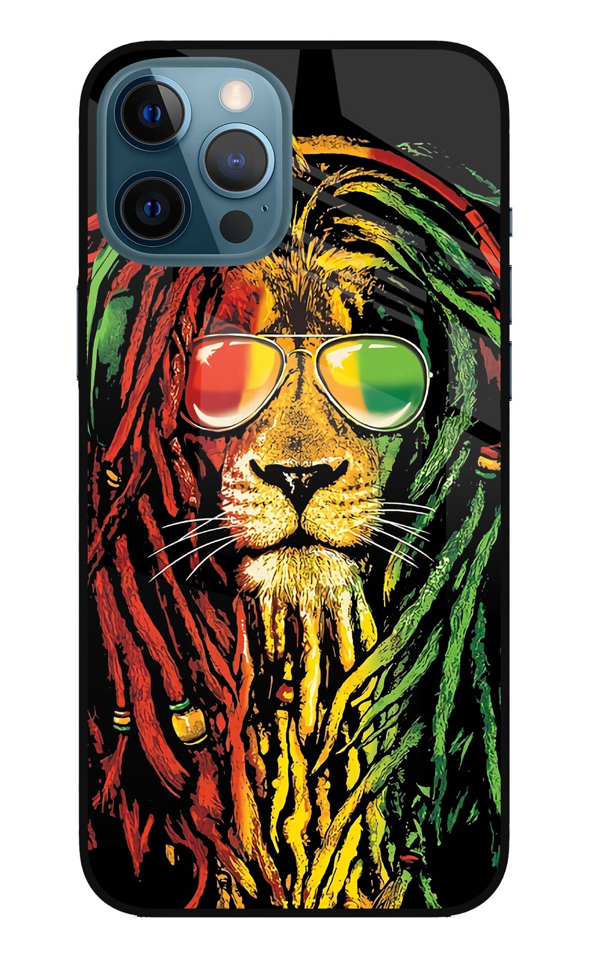 Rasta Lion iPhone 12 Pro Max Glass Case