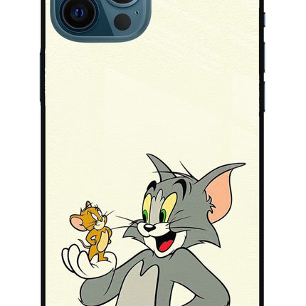 Tom & Jerry iPhone 12 Pro Max Glass Case Back Cover by Casekaro