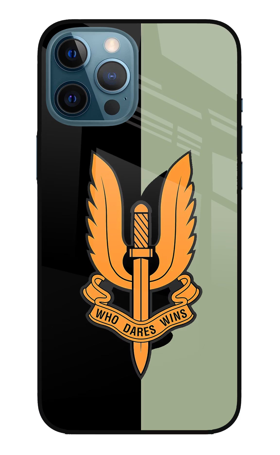Balidan Logo iPhone 12 Pro Max Glass Case Back Cover by Casekaro