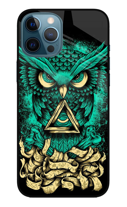 Green Owl iPhone 12 Pro Max Glass Case