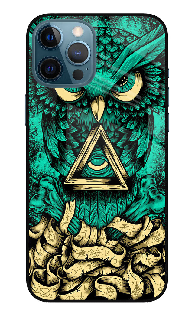 Green Owl iPhone 12 Pro Max Glass Case