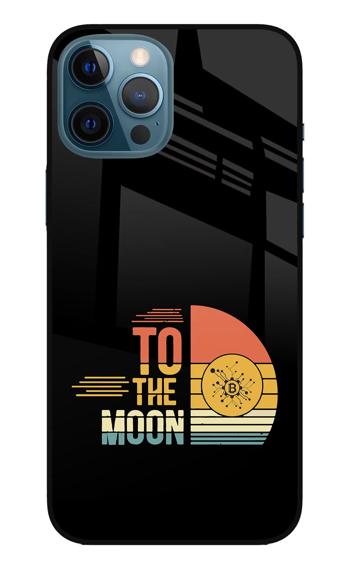 To the Moon iPhone 12 Pro Max Glass Case Back Cover by Casekaro