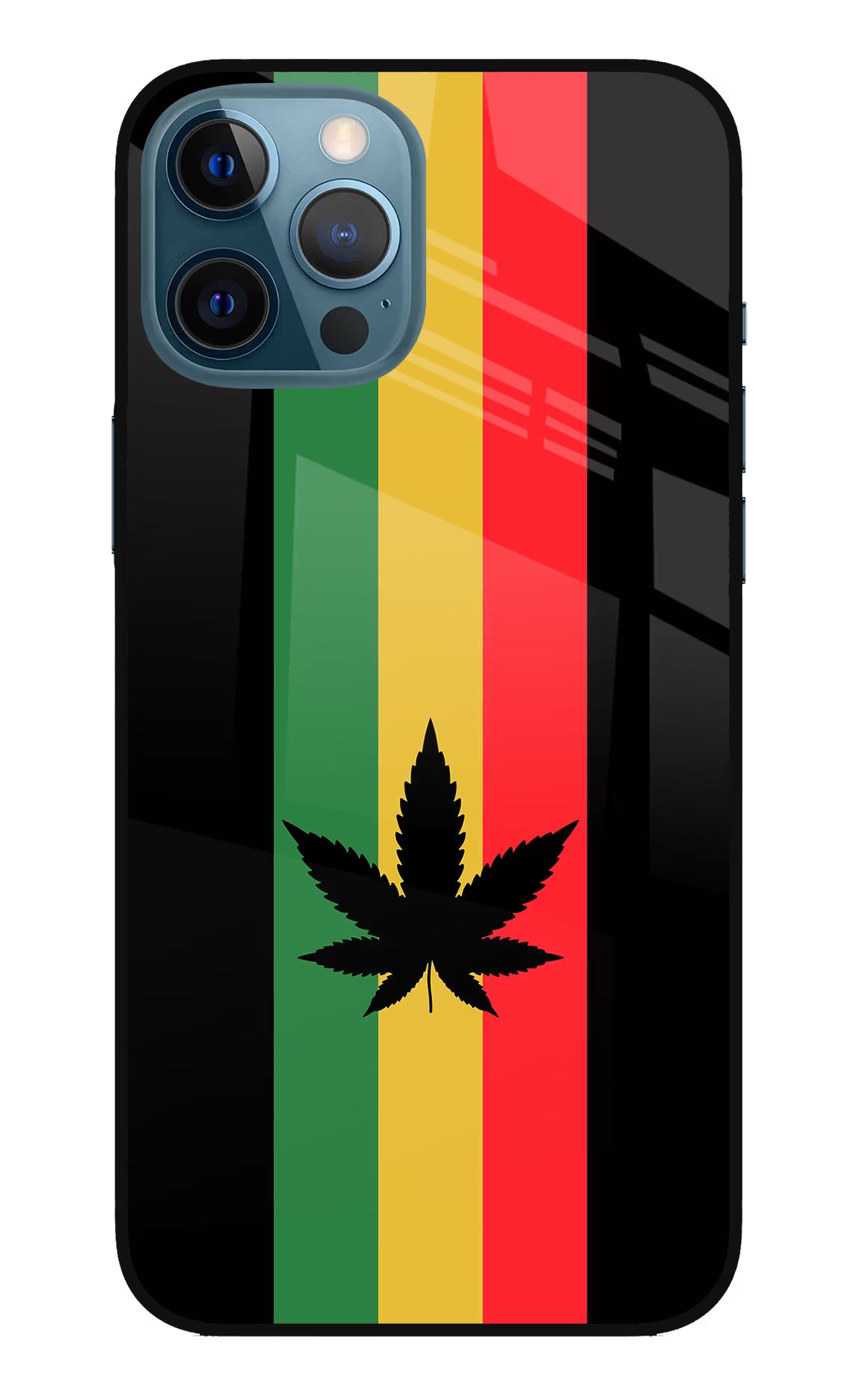 Weed Flag iPhone 12 Pro Max Glass Case Back Cover by Casekaro