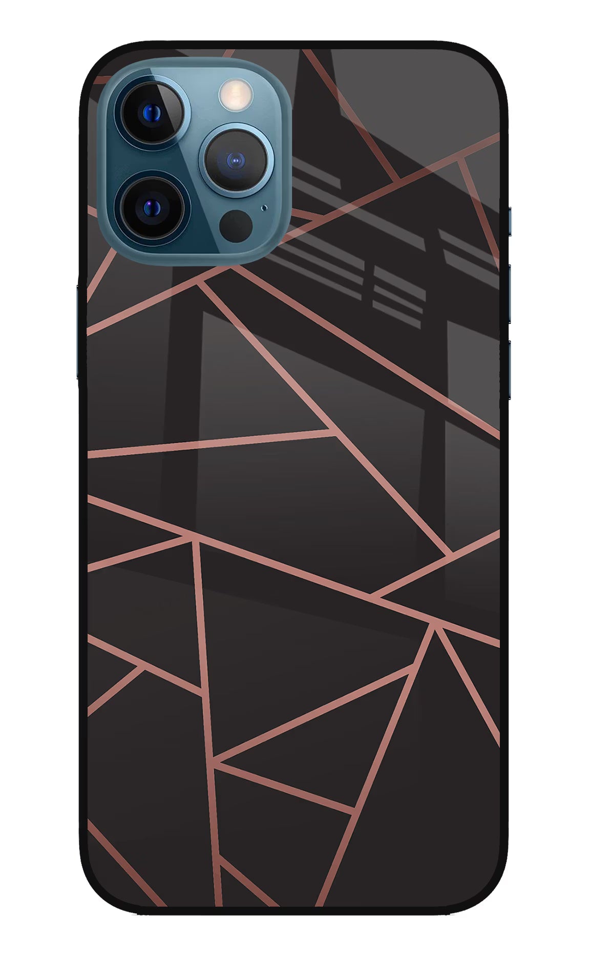 Geometric Pattern iPhone 12 Pro Max Glass Case Back Cover by Casekaro