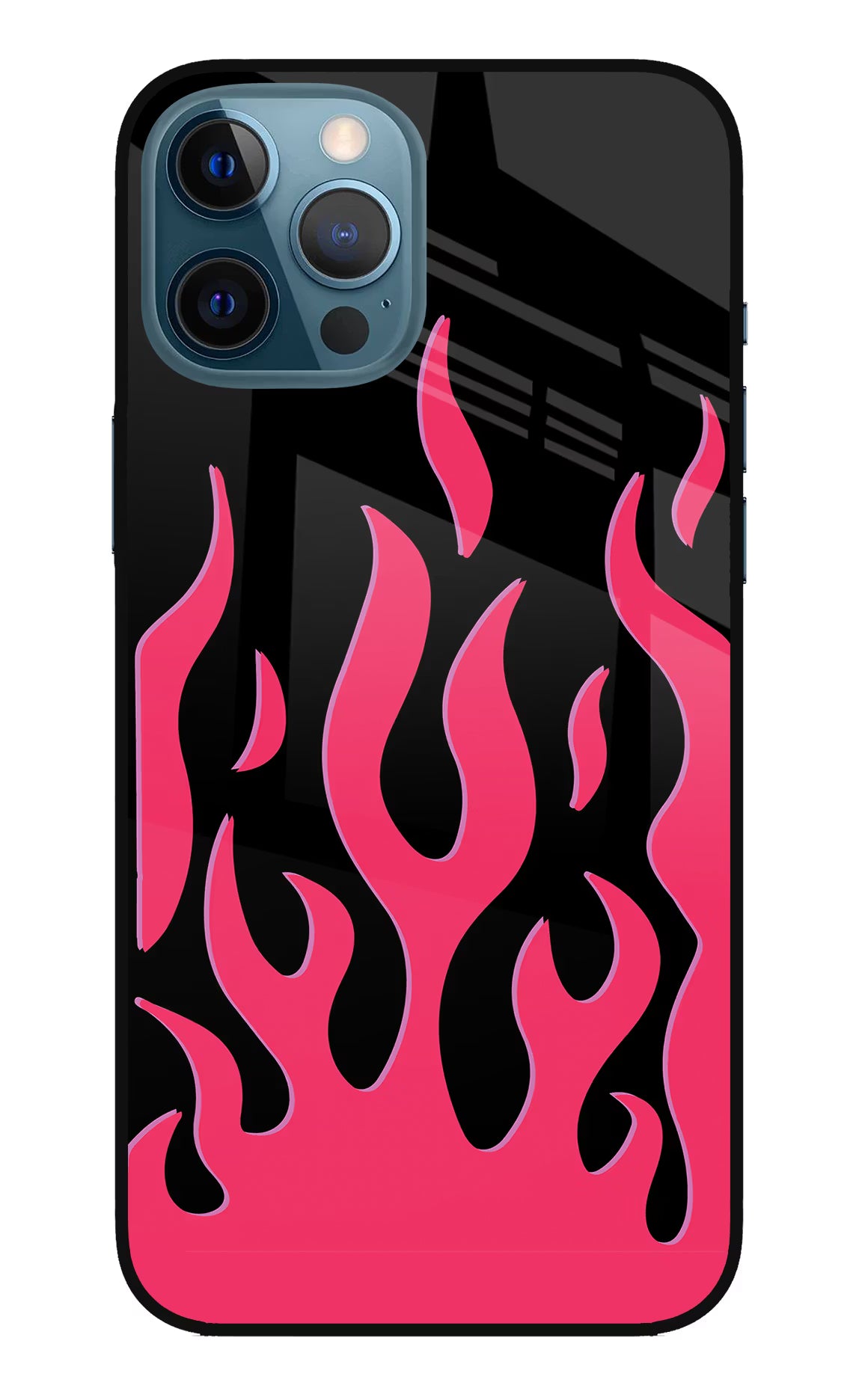 Fire Flames iPhone 12 Pro Max Glass Case Back Cover by Casekaro