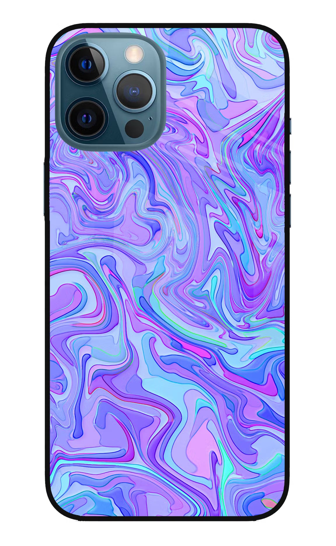 Glitter iPhone 12 Pro Max Glass Case Back Cover by Casekaro