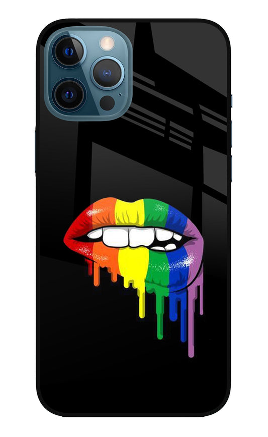 Lips Biting iPhone 12 Pro Max Glass Case