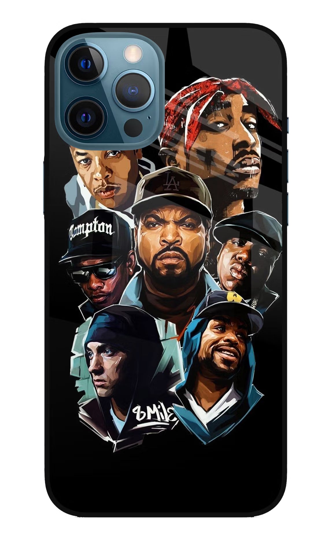 Rappers iPhone 12 Pro Max Glass Case Back Cover by Casekaro